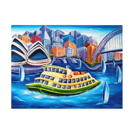 Deborah Broughton 'Tourist Ferry' Canvas Art,35x47